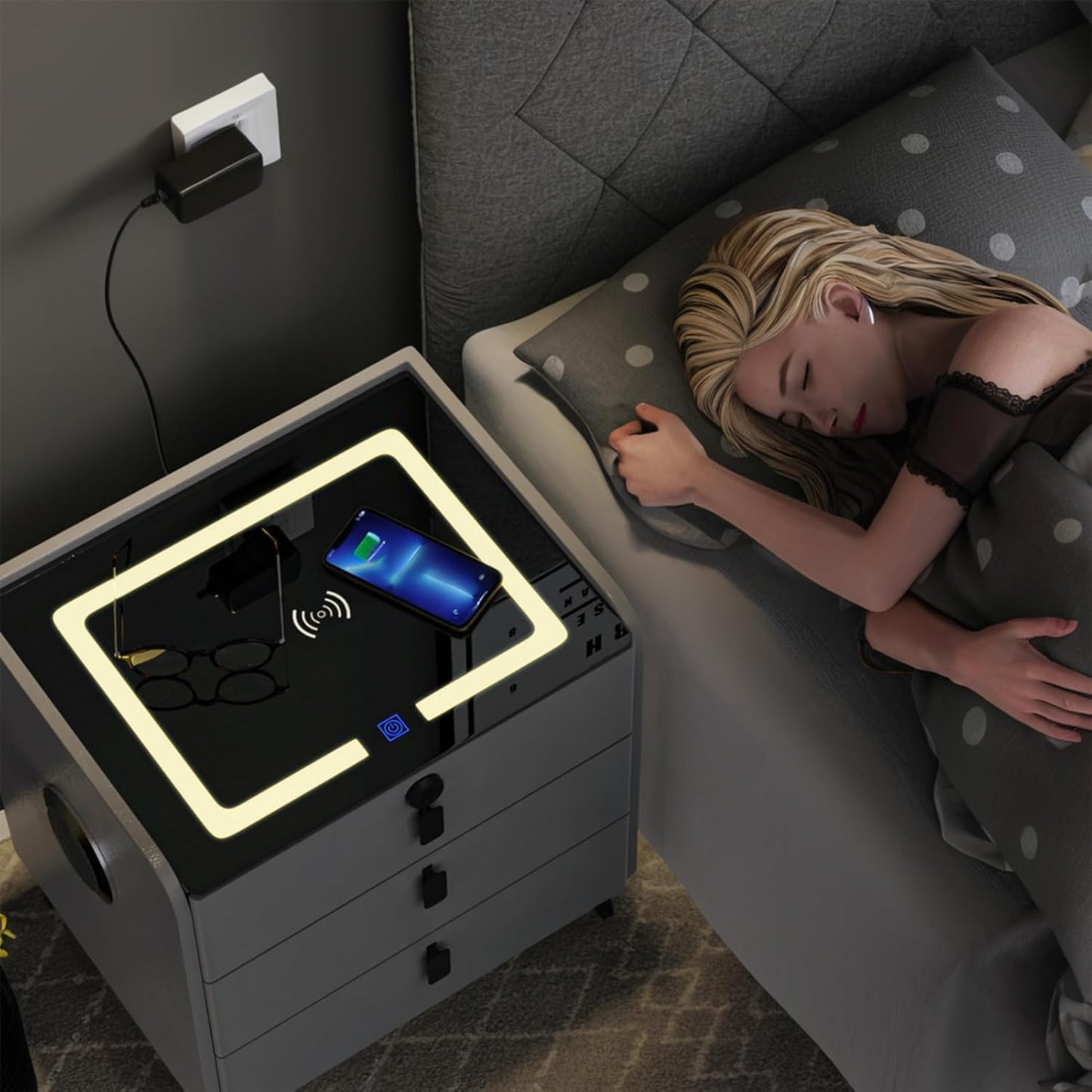 Mesa de Noche Multifuncional Smart